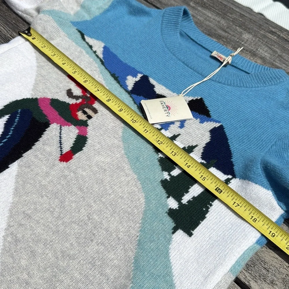 FAHERTY Mountain Coaster Crew SKI SWEATER SIZE MEDIUM‎ NWT $228 - Picture 6 of 7